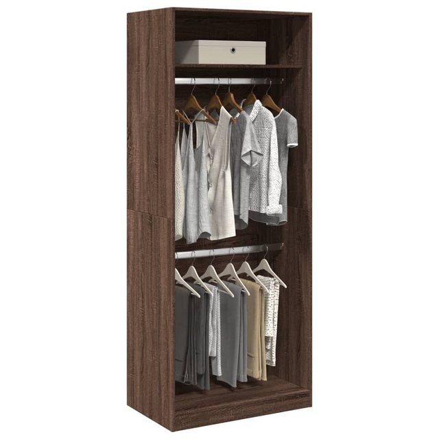 vidaXL Kleiderschrank Kleiderschrank Braun Eichen-Optik 80x50x200 cm Spanpl günstig online kaufen