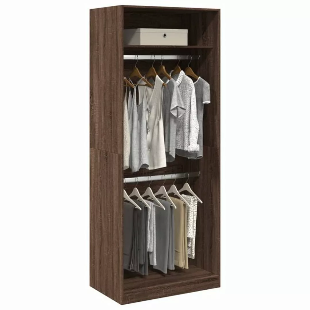 vidaXL Kleiderschrank Kleiderschrank Braun Eichen-Optik 80x50x200 cm Spanpl günstig online kaufen