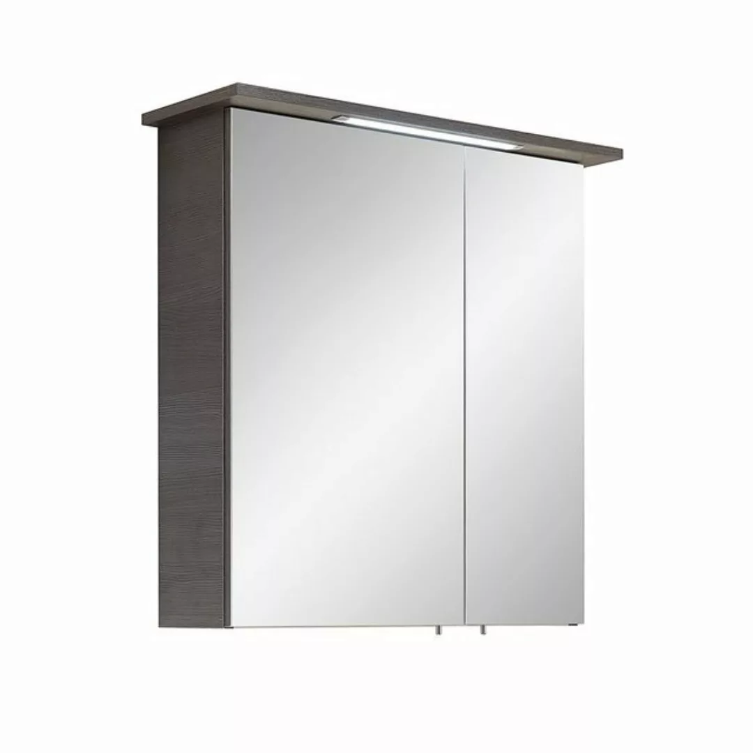Lomadox Spiegelschrank ALINA-66 Badezimmer in Graphit Struktur quer Nachb. günstig online kaufen