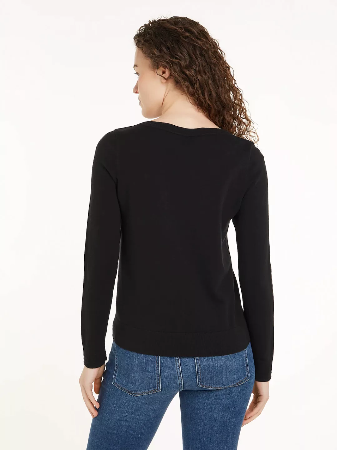 Tommy Hilfiger Strickpullover CO JERSEY STITCH BOAT-NK SWEATER mit Tommy Hi günstig online kaufen