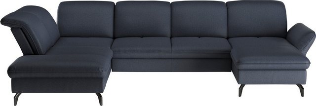 sit&more Wohnlandschaft "Leandro U-Form", Wahlweise mit Bett-, Kopfteil - u günstig online kaufen