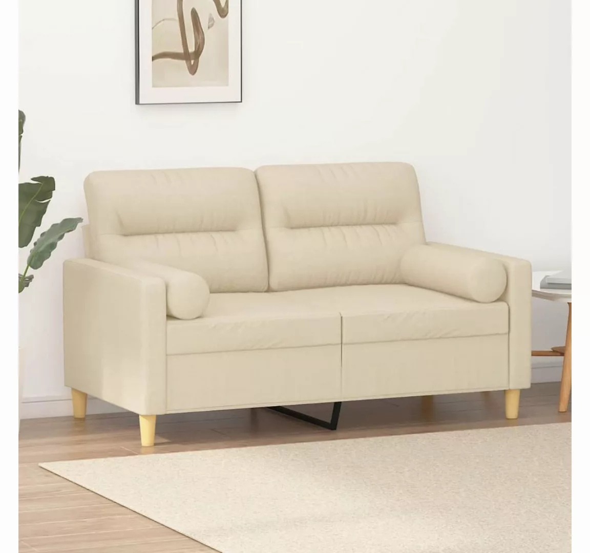 vidaXL Sofa Sofa mit Zierkissen Stoff, 120 cm, 2-Sitzer günstig online kaufen