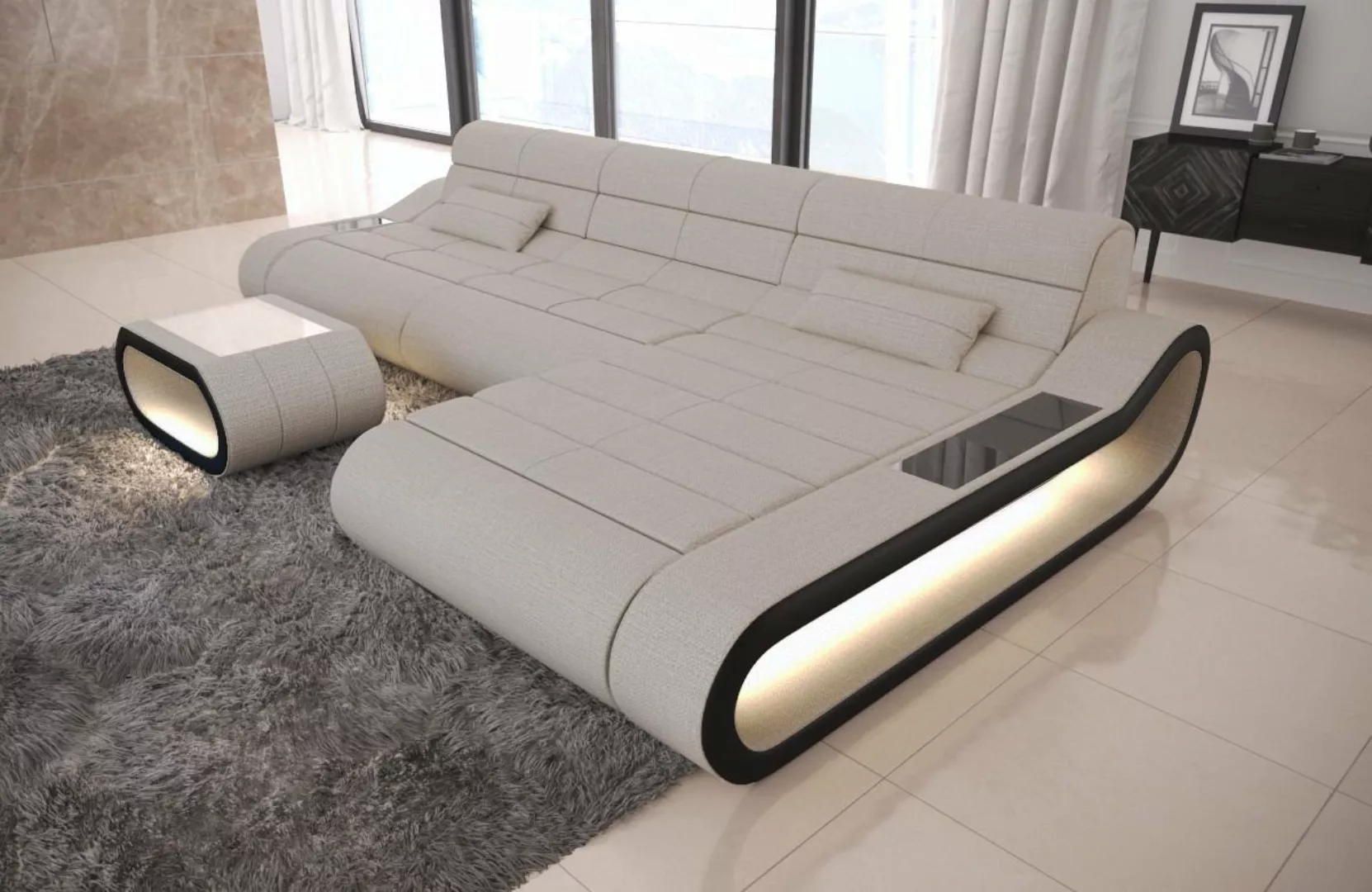 Sofa Dreams Ecksofa Stoff Couch Polster Sofa Concept L Form Stoffsofa, Desi günstig online kaufen