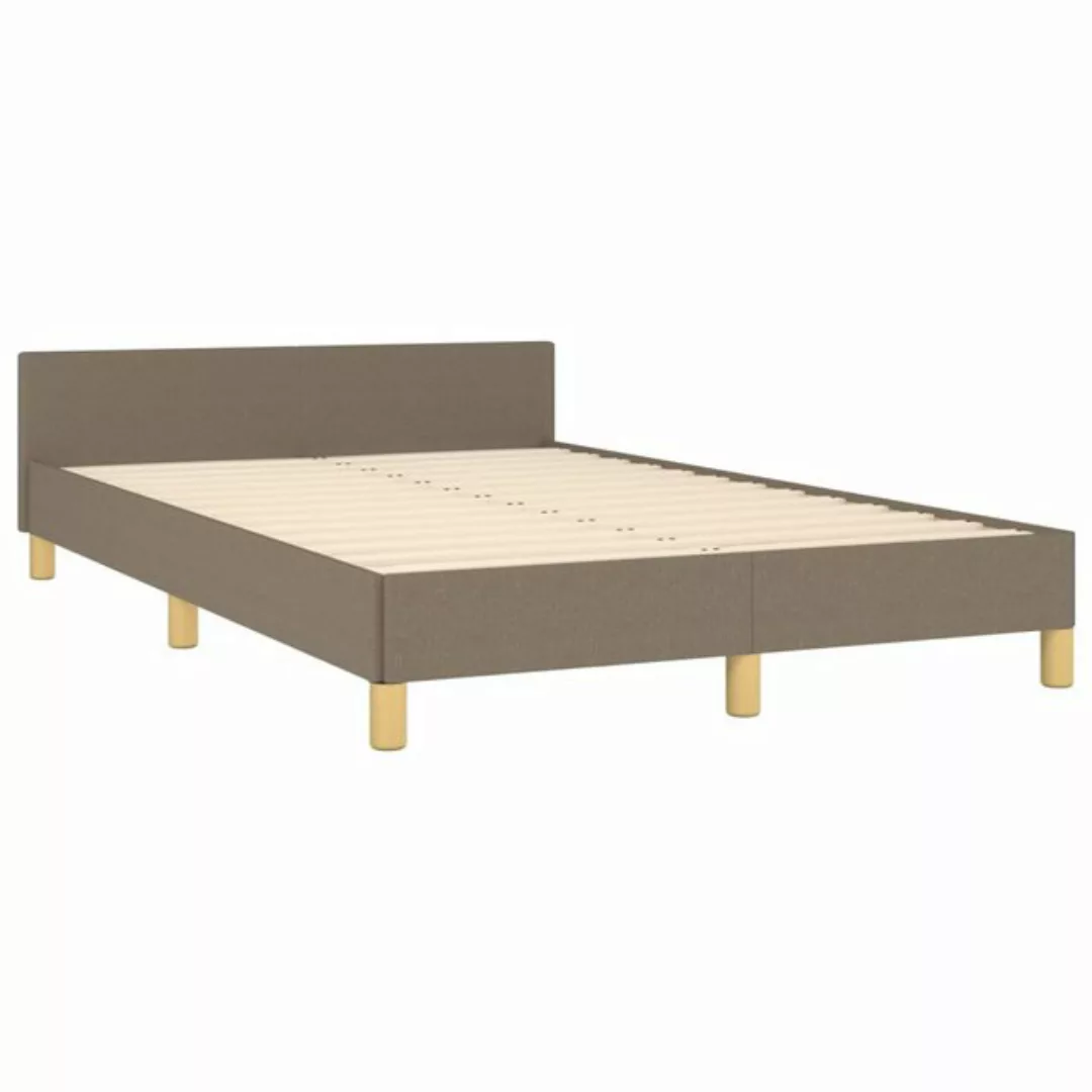 furnicato Bettgestell ohne Matratze Taupe 120x190 cm Stoff (1-tlg) günstig online kaufen