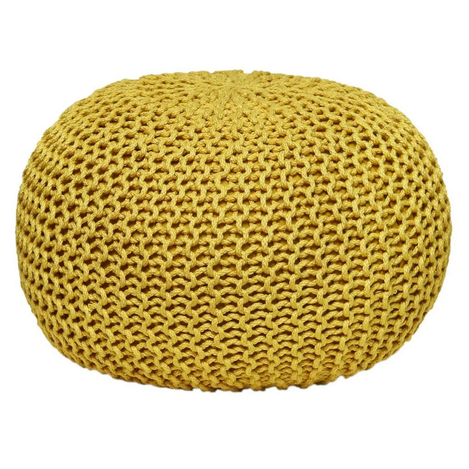 Casamia Premium Pouf Outdoor Sitzpouf Hocker 55x55x37cm Gelb günstig online kaufen