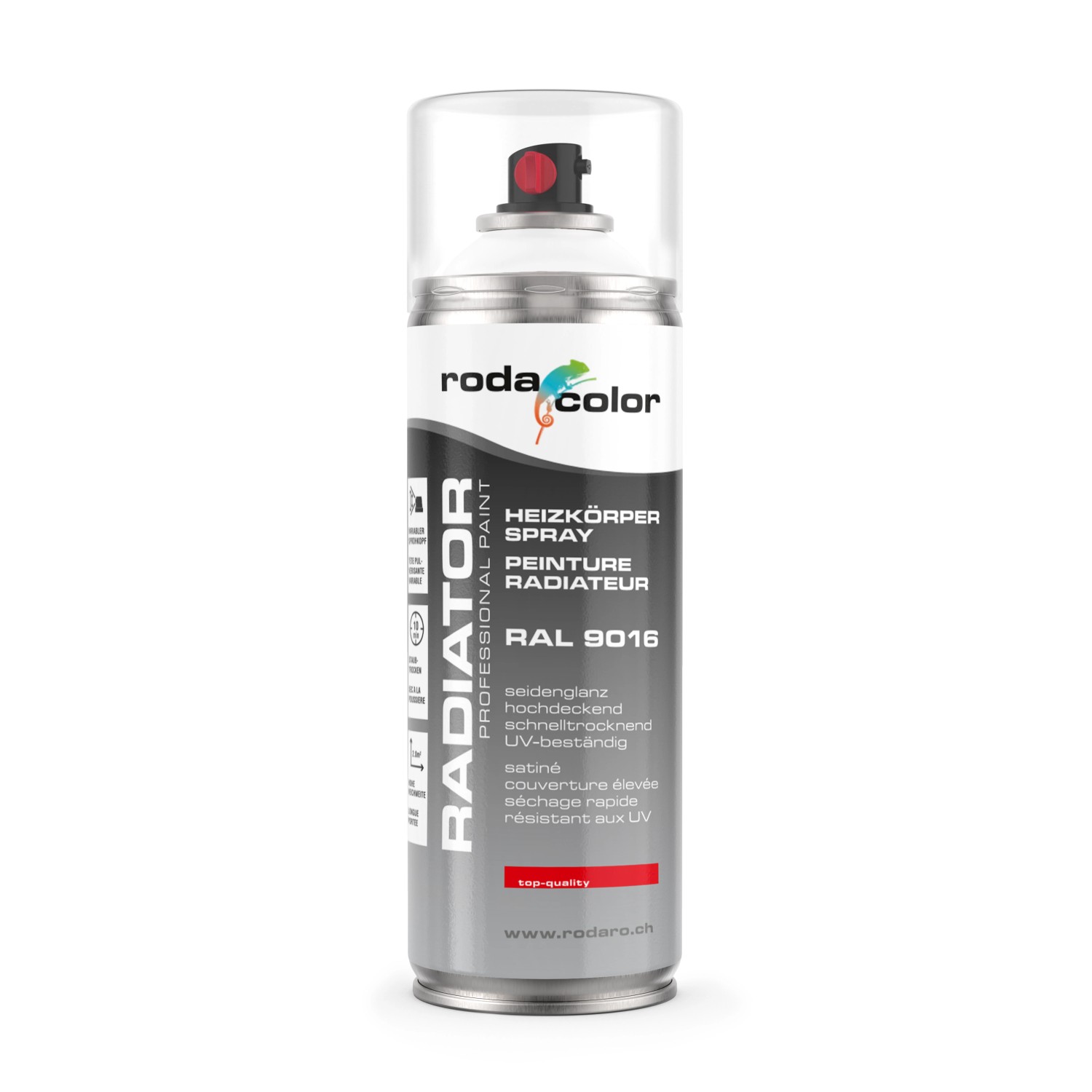 RodaColor Heizkörperspray Sprühlack 400ml RAL9016 Verkehrsweiss günstig online kaufen