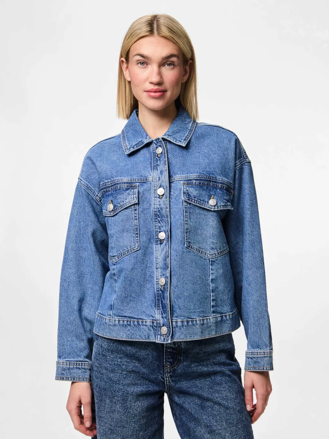 pieces Jeansjacke "PCELMA DENIM JACKET NOOS BC", ohne Kapuze günstig online kaufen