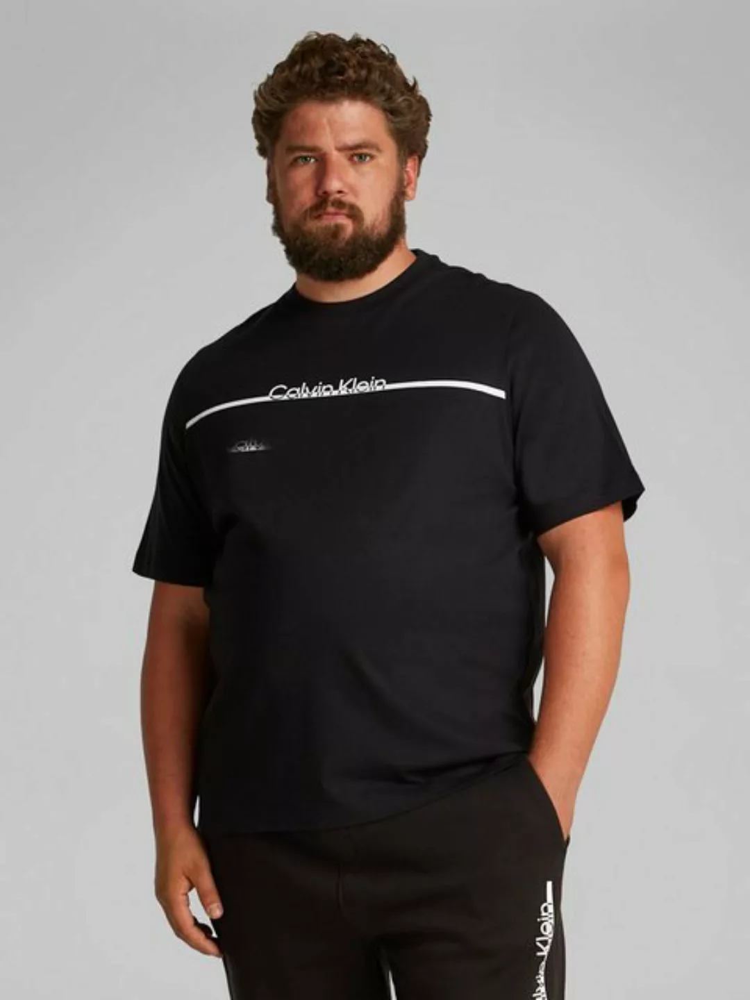 Calvin Klein Big&Tall Rundhalsshirt BT_SPLIT LINE LOGO T-SHIRT in Großen Gr günstig online kaufen