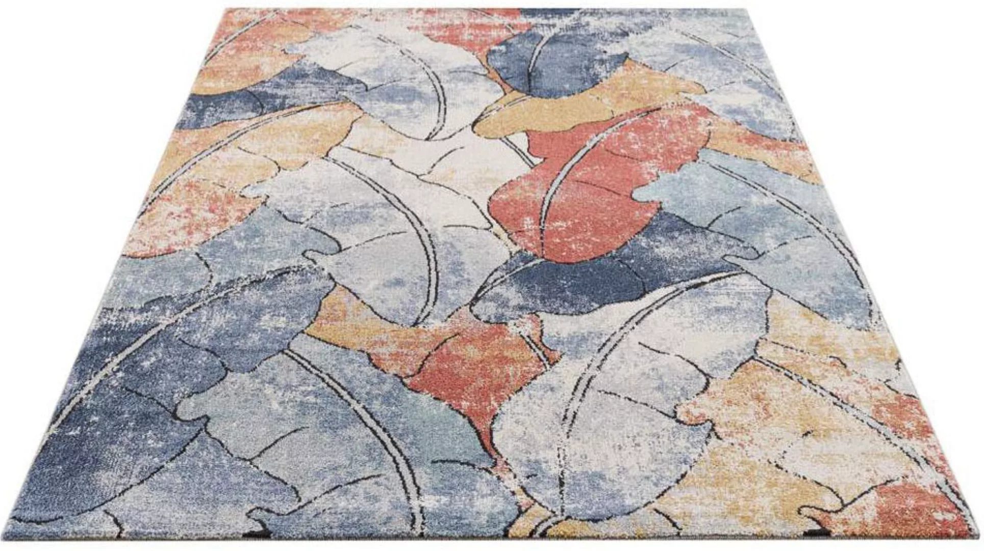 Carpet City Teppich »Mista 2553«, rechteckig, Kurzflor, Floral, Multicolor, günstig online kaufen