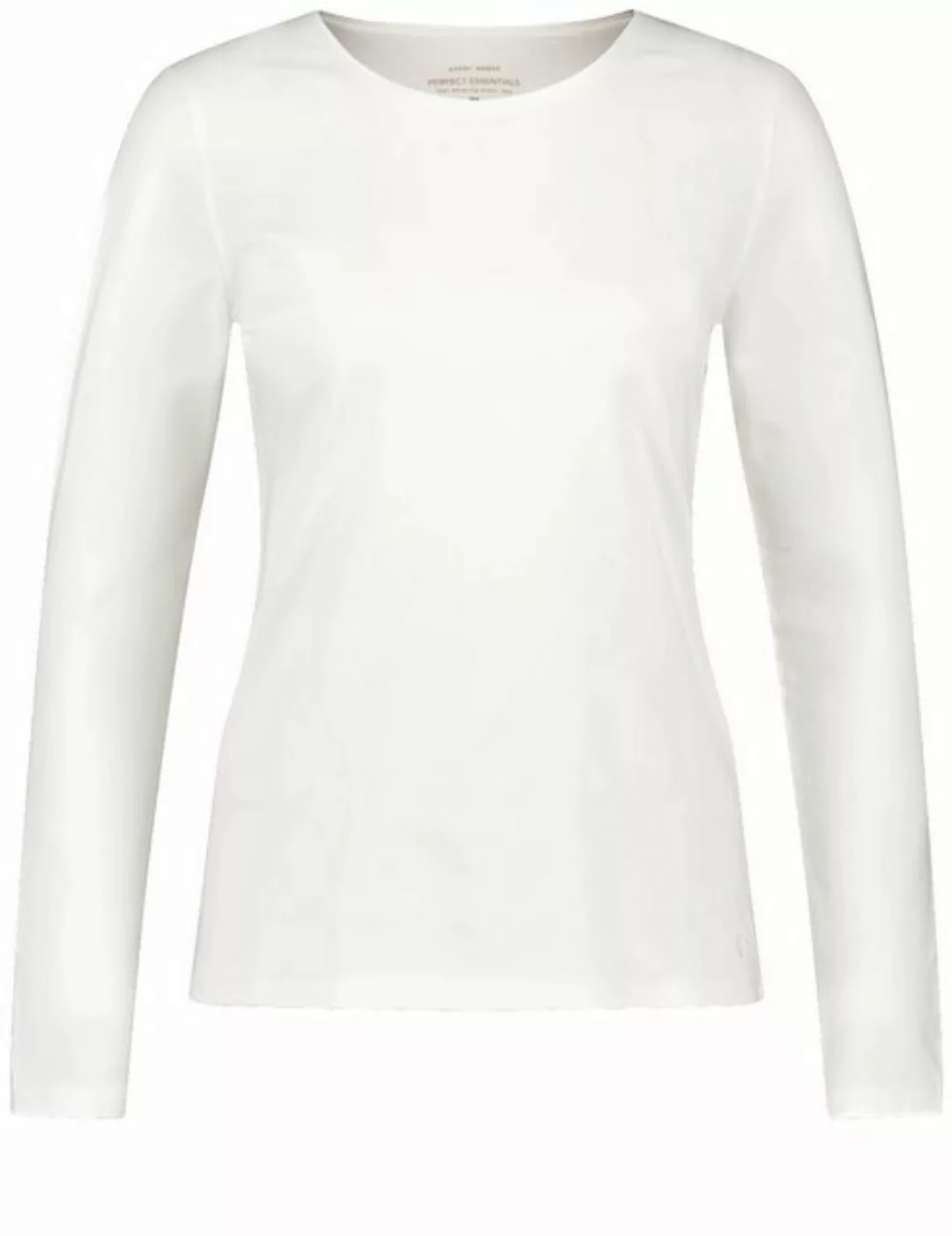 GERRY WEBER Kurzarmshirt Basic Langarmshirt mit Satinblende günstig online kaufen