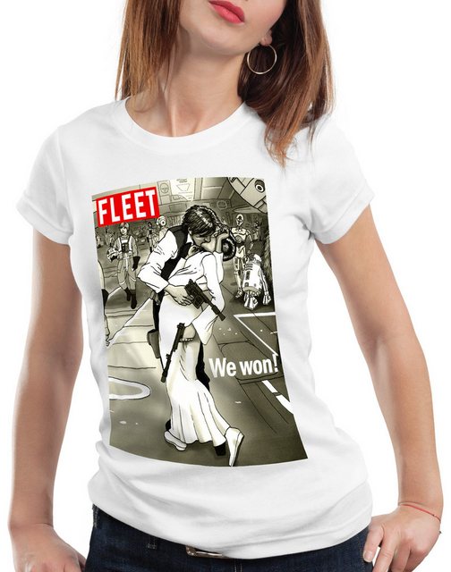 style3 T-Shirt We won han leia vintage kiss rebellen star krieg wars der st günstig online kaufen