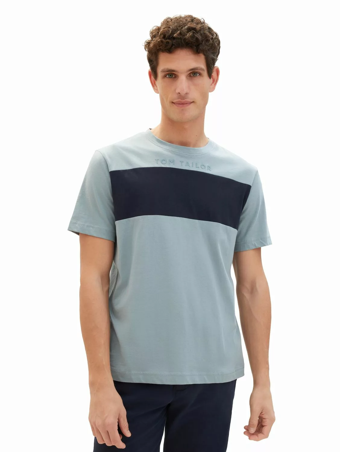 Tom Tailor Herren T-Shirt CUTLINE - Regular Fit günstig online kaufen