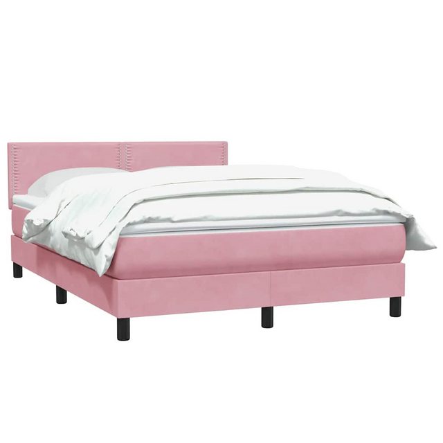 vidaXL Bett Boxspringbett mit Matratze Rosa 160x210 cm Samt günstig online kaufen