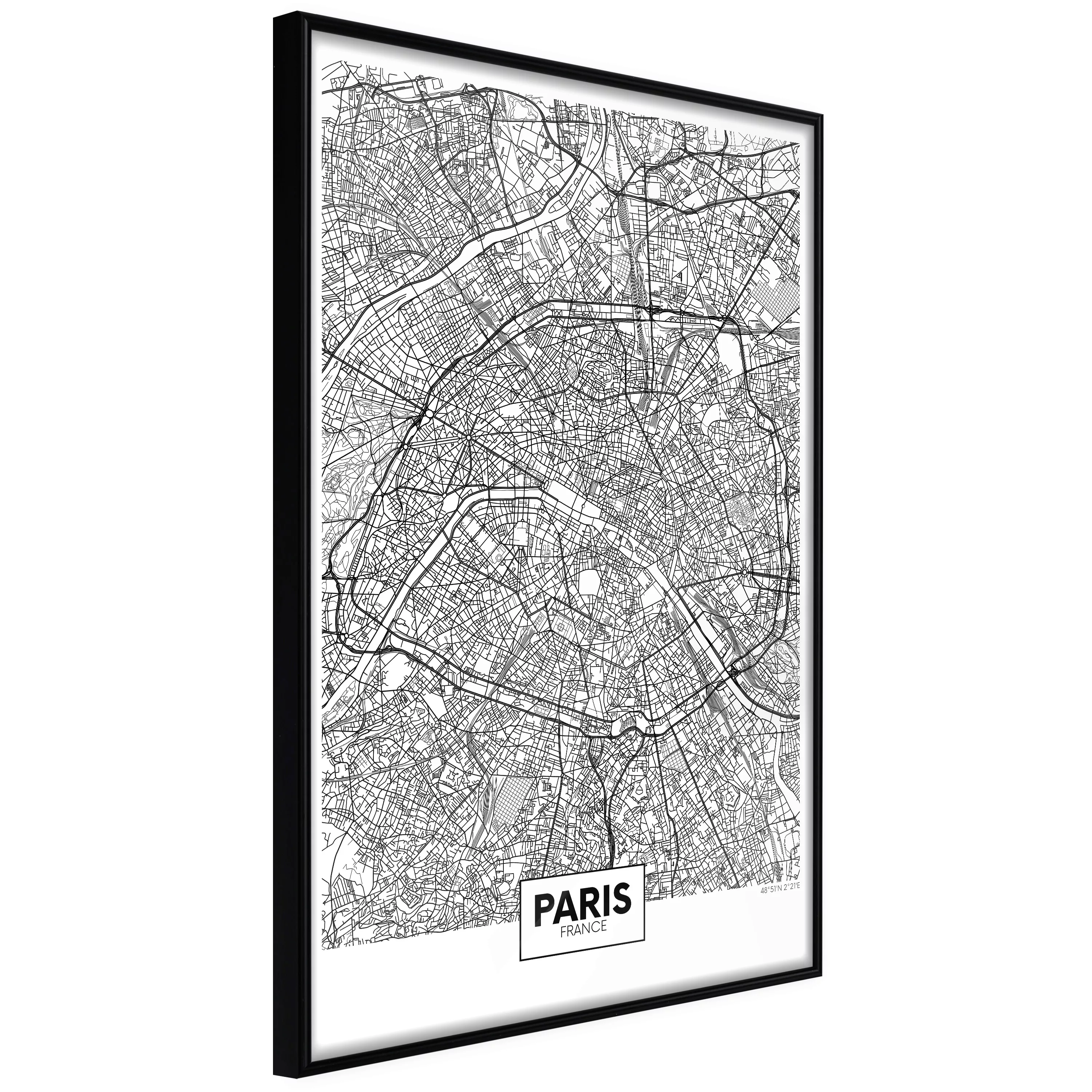 Poster - City Map: Paris günstig online kaufen