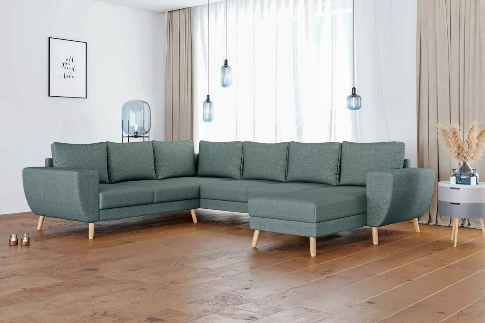 99rooms Wohnlandschaft Apollo, Sofa, U-Form, Wellenfederung günstig online kaufen