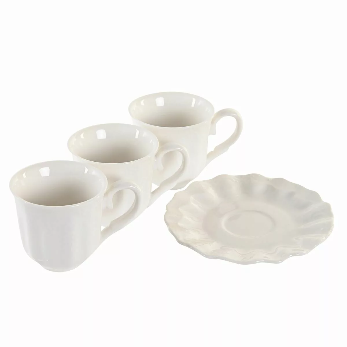 Satz Von Kaffeetassen Dkd Home Decor Natürlich Porzellan Weiß Bambus (90 Ml günstig online kaufen