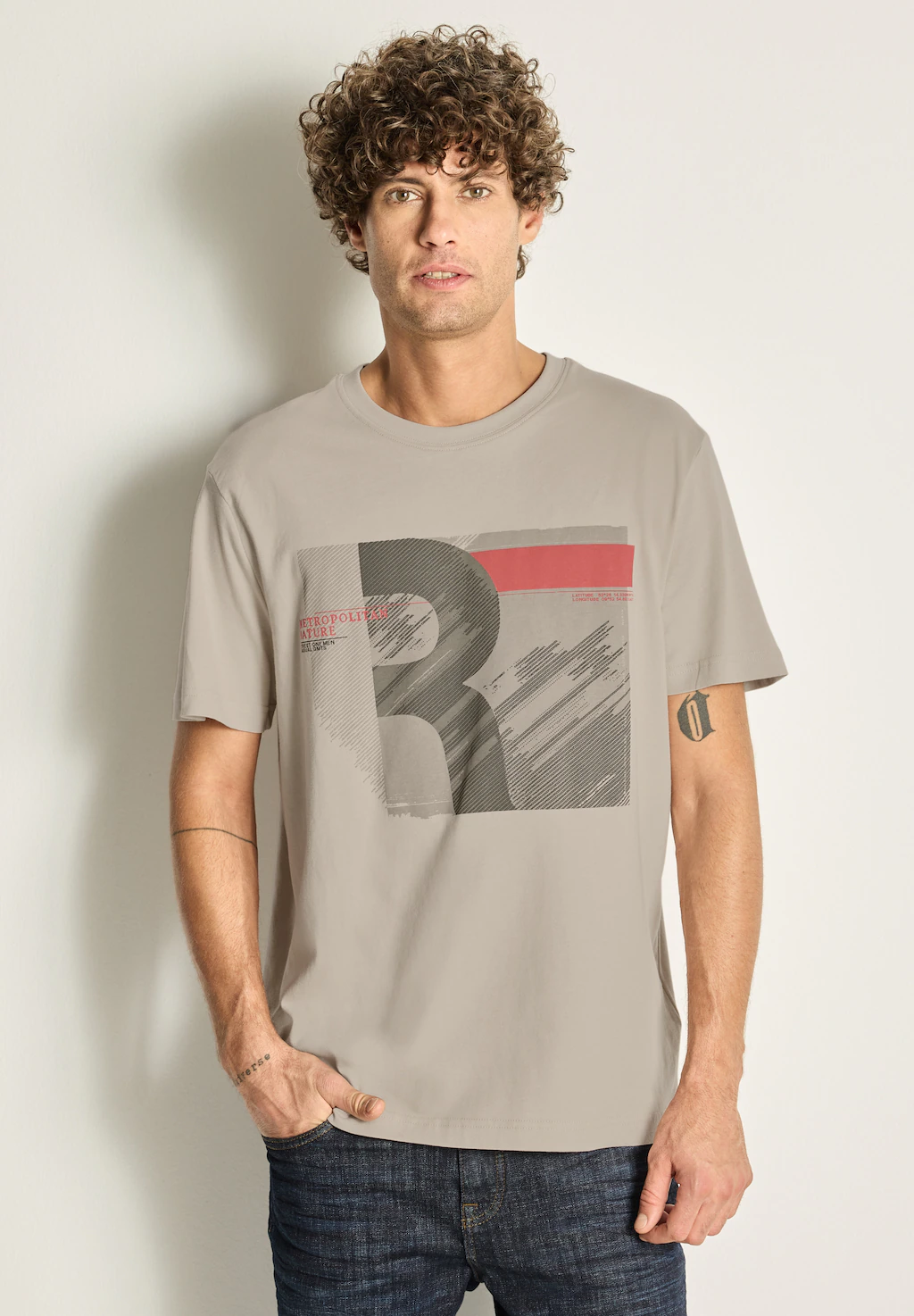 STREET ONE MEN T-Shirt, aus reiner Baumwolle günstig online kaufen