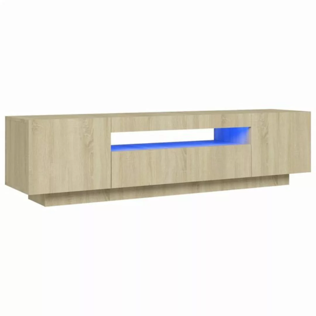 vidaXL TV-Schrank TV-Schrank mit LED Leuchten Sonoma Eiche 160x35x40 cm Low günstig online kaufen