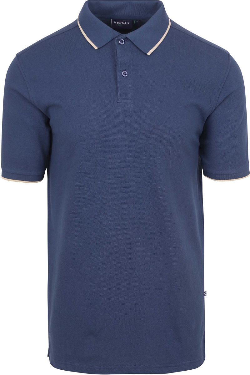 Suitable Respect Poloshirt Tip Ferry Denim Blau - Größe XL günstig online kaufen