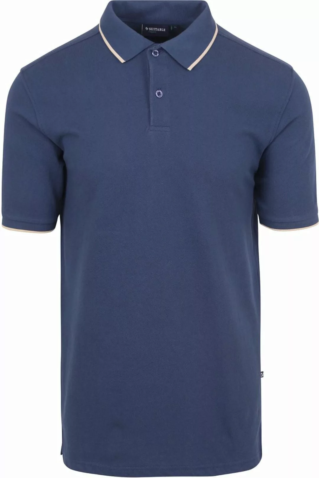 Suitable Respect Poloshirt Tip Ferry Denim Blau - Größe XXL günstig online kaufen