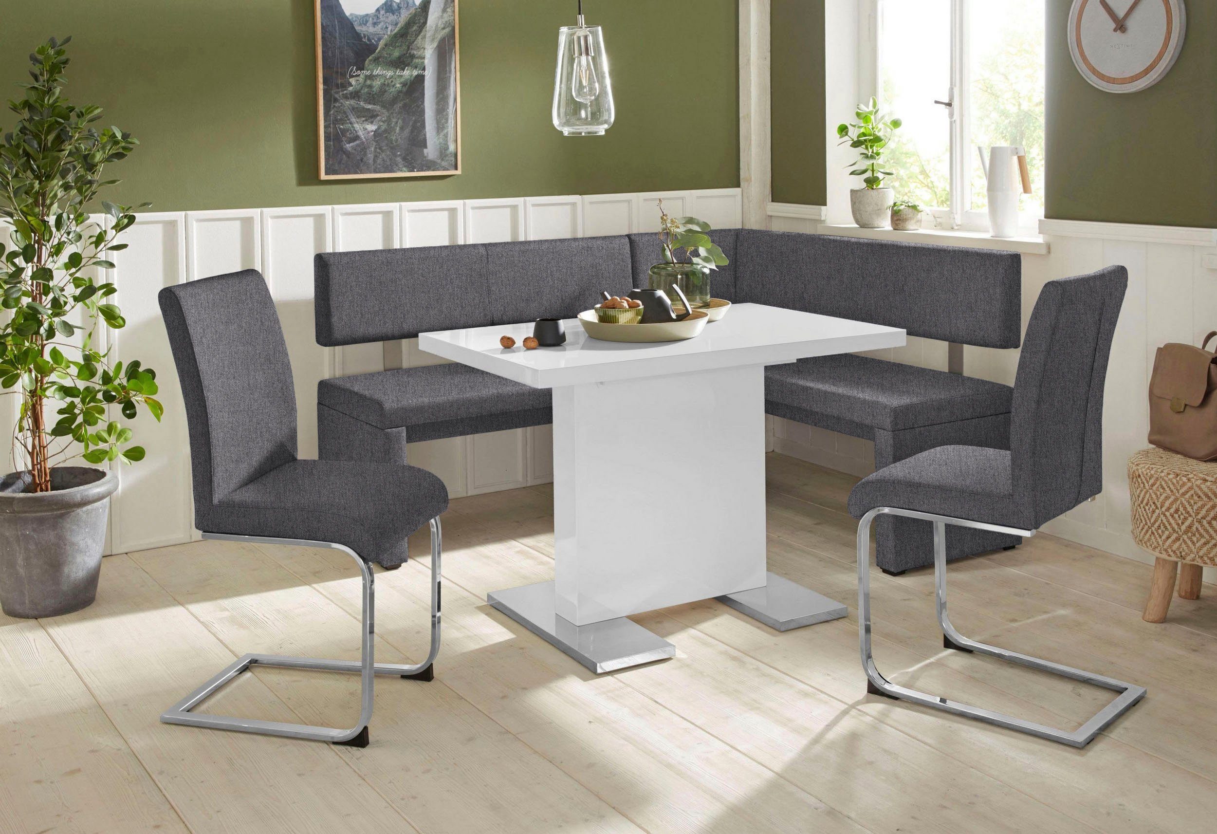 Home affaire Freischwinger "Charissa", (Set), 2 St., Strukturstoff, Bezug i günstig online kaufen