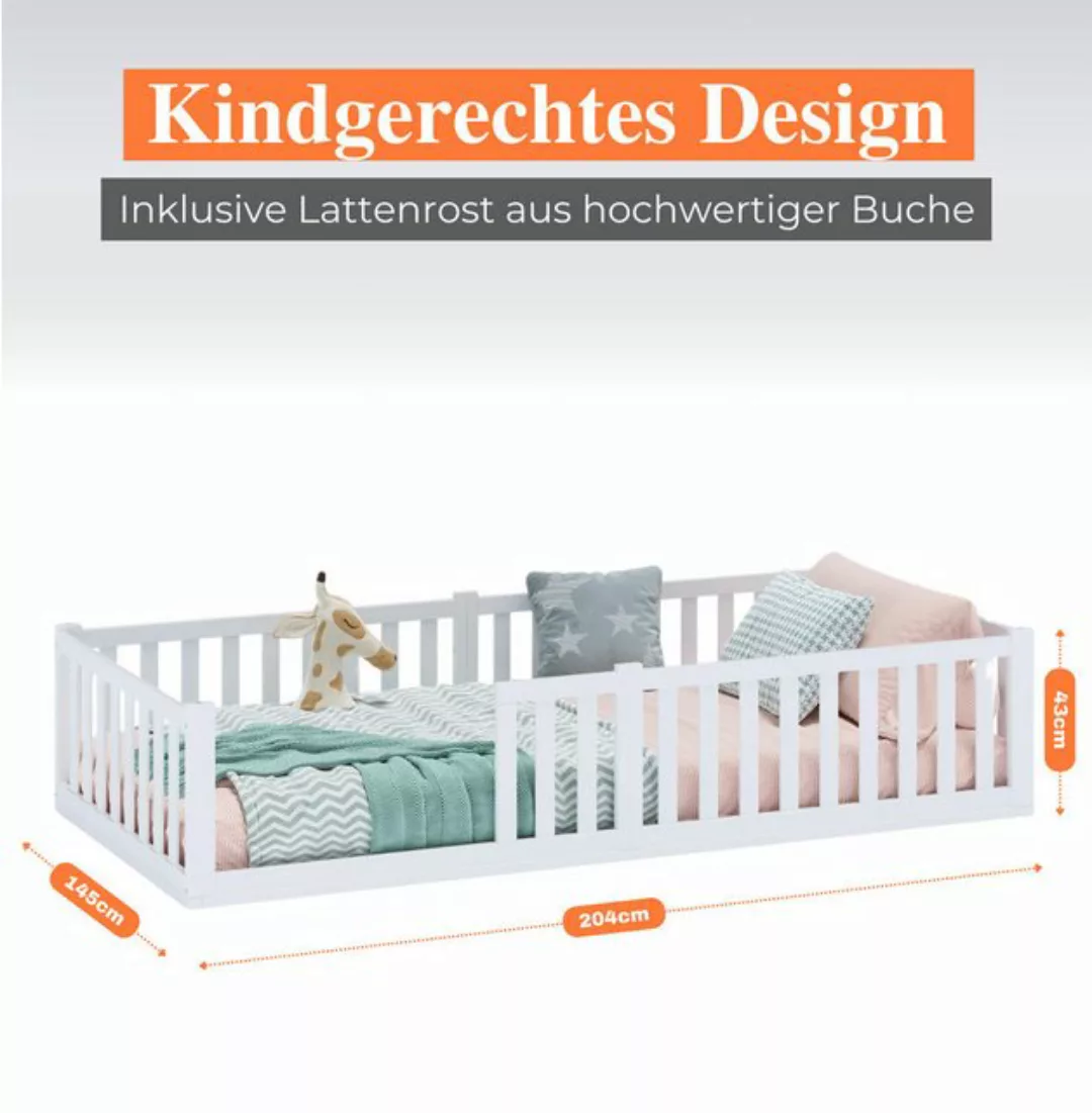 Alavya Home® Kinderbett Bodenbett TITAN aus Buchenholz FSC® zertifizert mit günstig online kaufen