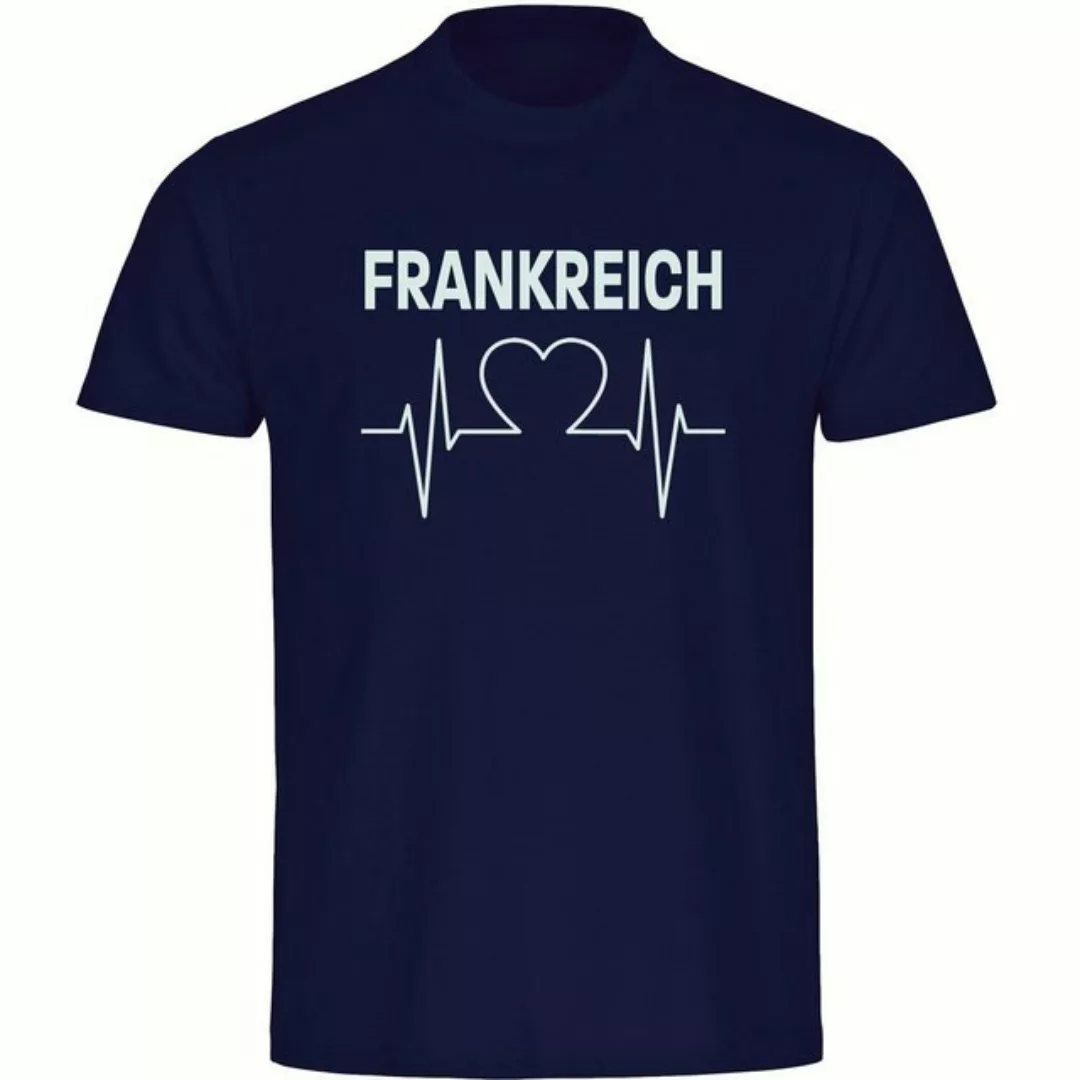 multifanshop T-Shirt Herren Frankreich - Herzschlag - Männer günstig online kaufen