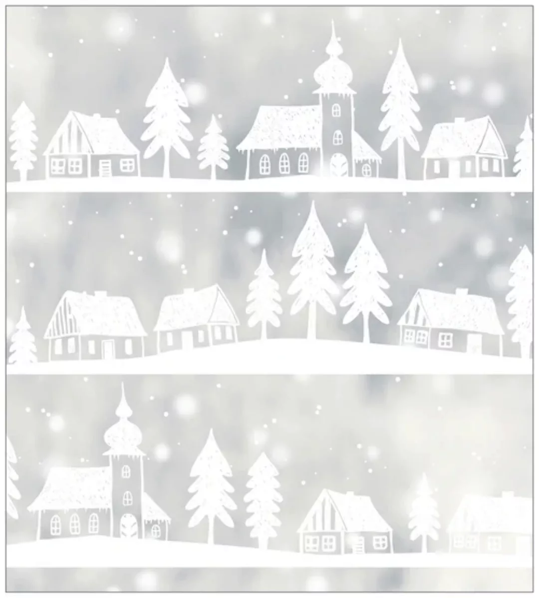 MySpotti Fensterfolie "Look Winter Village white", halbtransparent, glattst günstig online kaufen