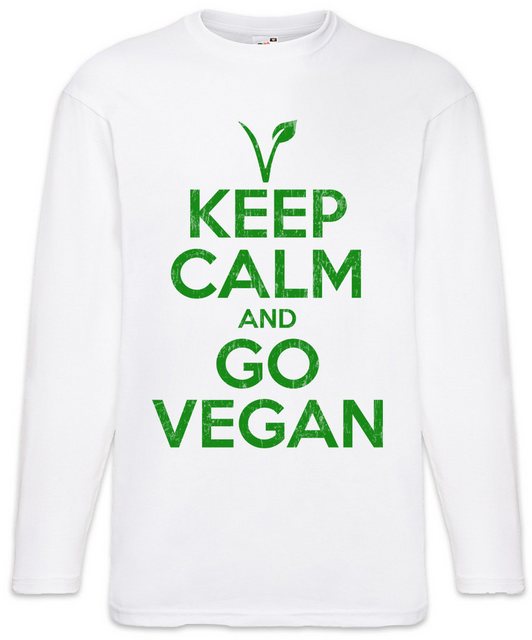 Urban Backwoods Langarmshirt Keep Calm And Go Vegan Langarm T-Shirt Vegan V günstig online kaufen