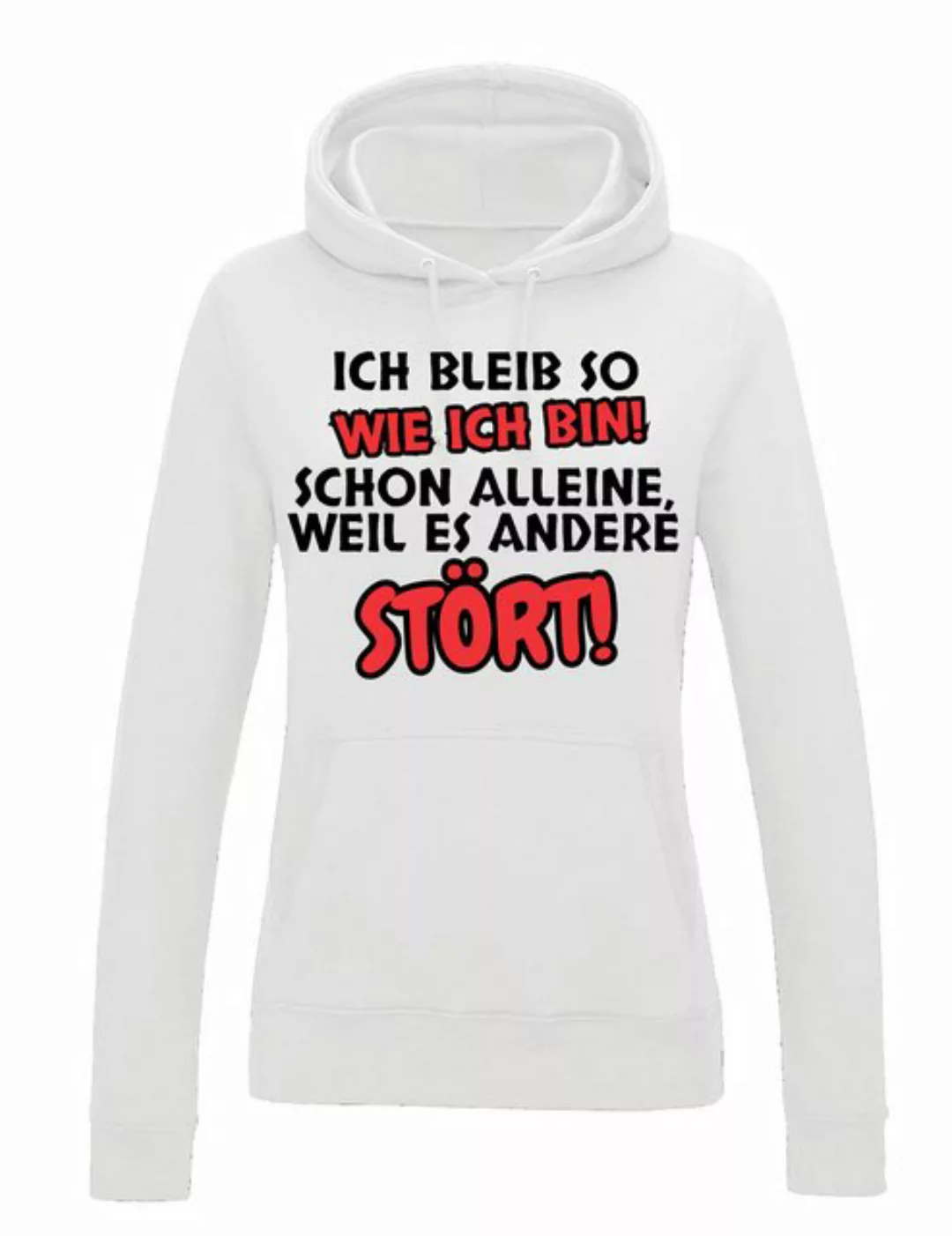 Youth Designz Kapuzenpullover "Ich bleibe so wie ich bin" Damen Hoodie Pull günstig online kaufen