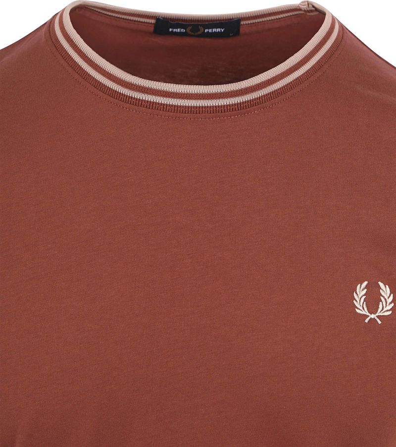 Fred Perry Twin Tipped T-shirt Brique - Größe L günstig online kaufen