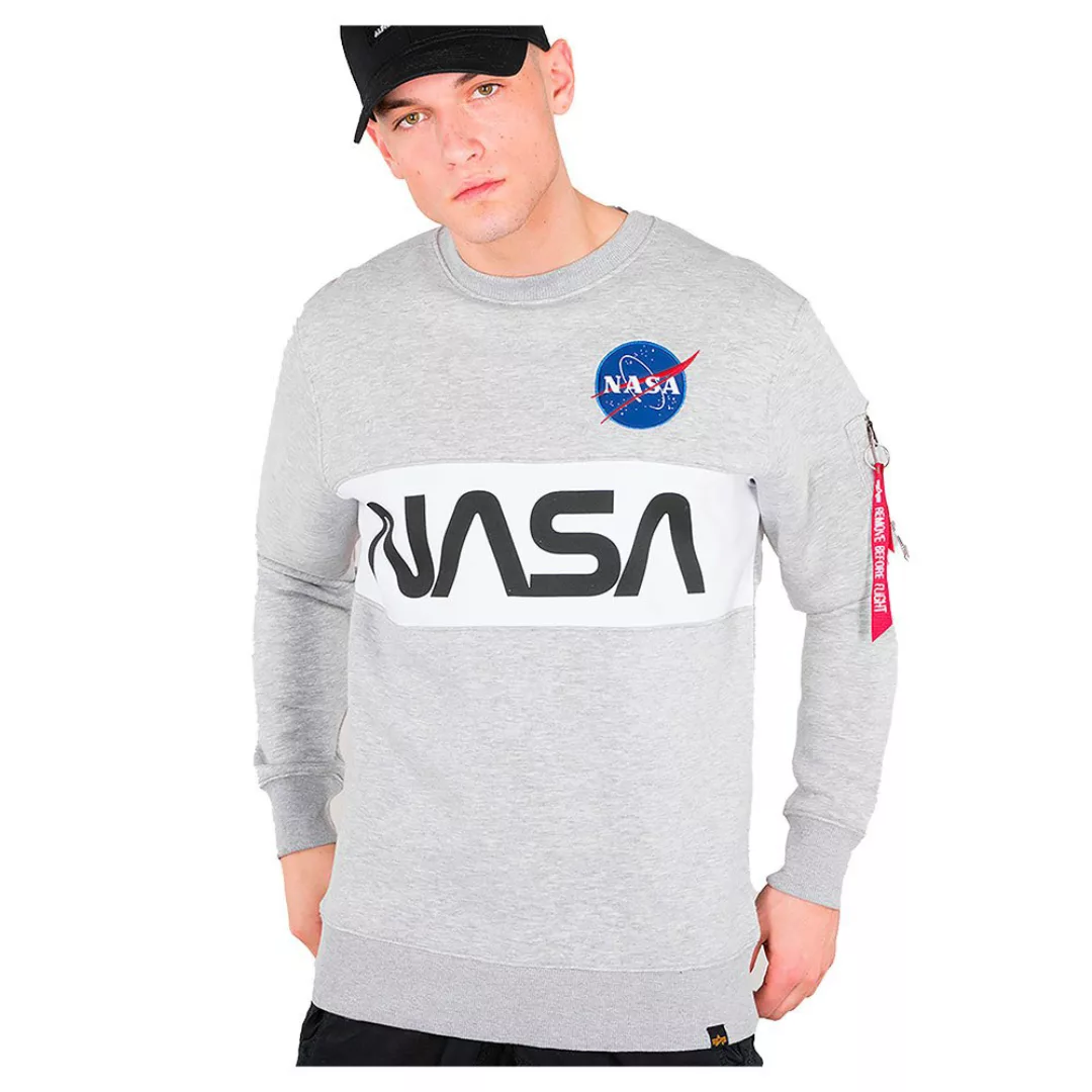 Alpha Industries Nasa Inlay Sweatshirt XL Grey Heather günstig online kaufen
