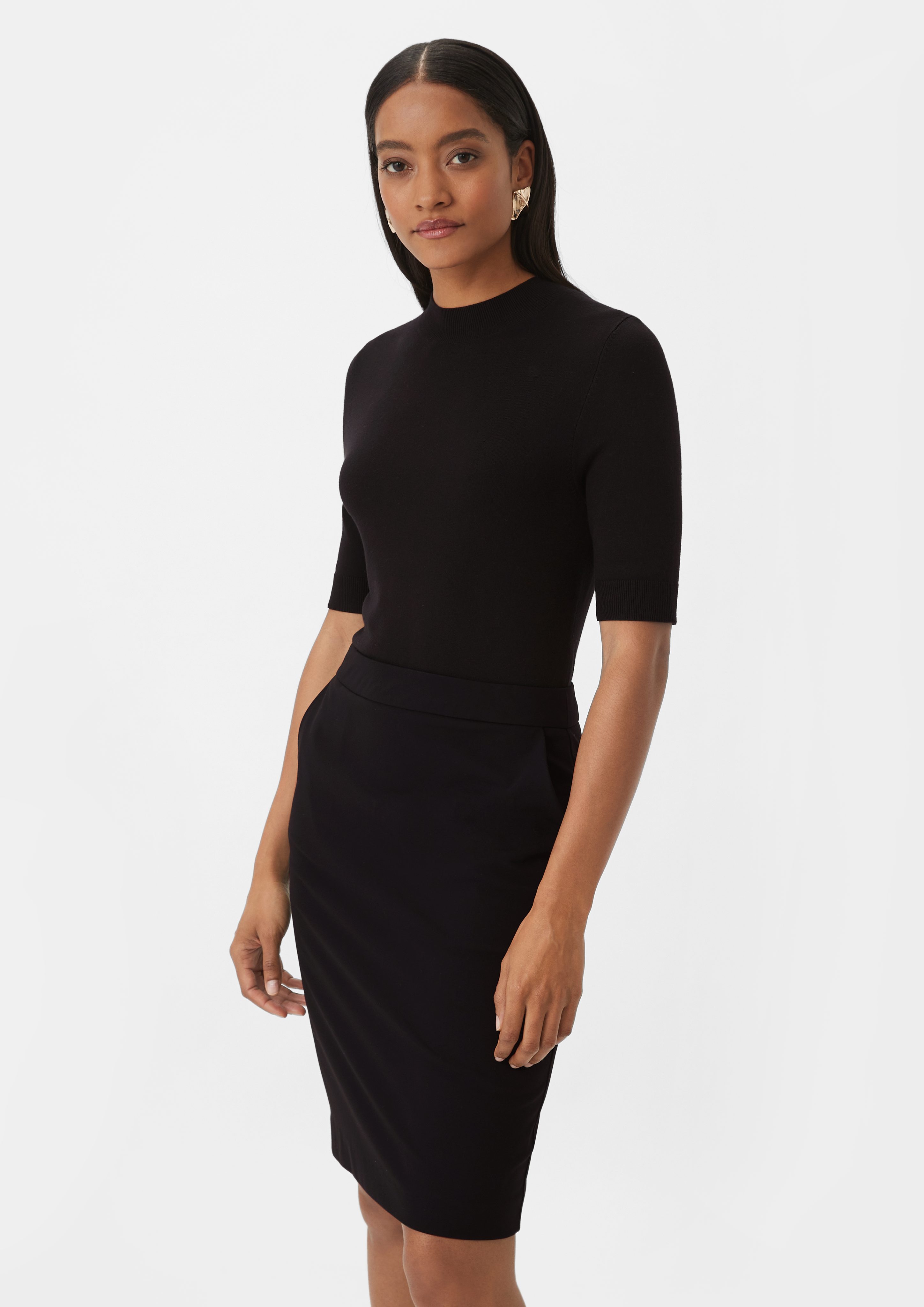 Comma Strickpullover mit Turtleneck, halbarm günstig online kaufen