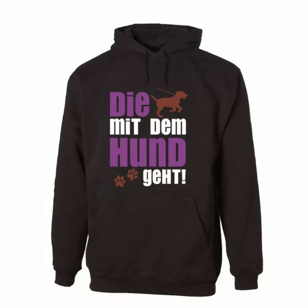 G-graphics Hoodie Die mit dem Hund geht Unisex, mit Frontprint, mit Spruch günstig online kaufen