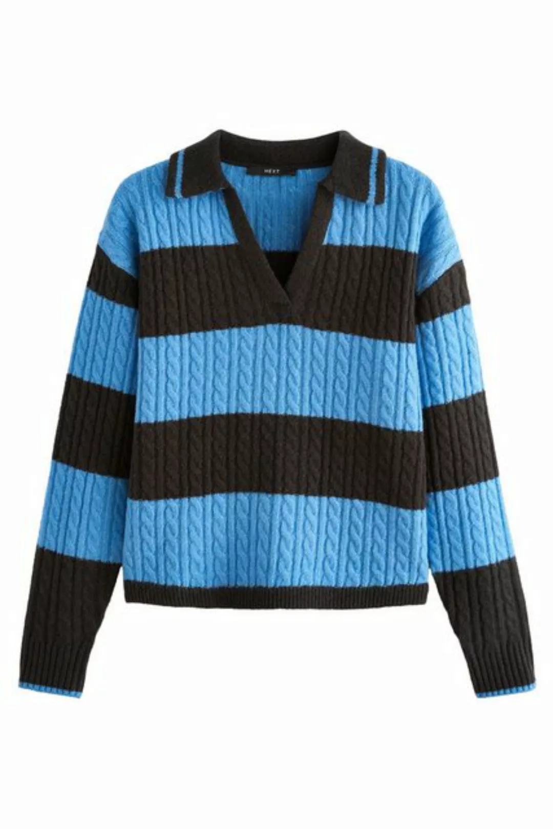 Next Polokragenpullover Pullover mit Zopfmuster und Polokragen, Kurzgröße ( günstig online kaufen