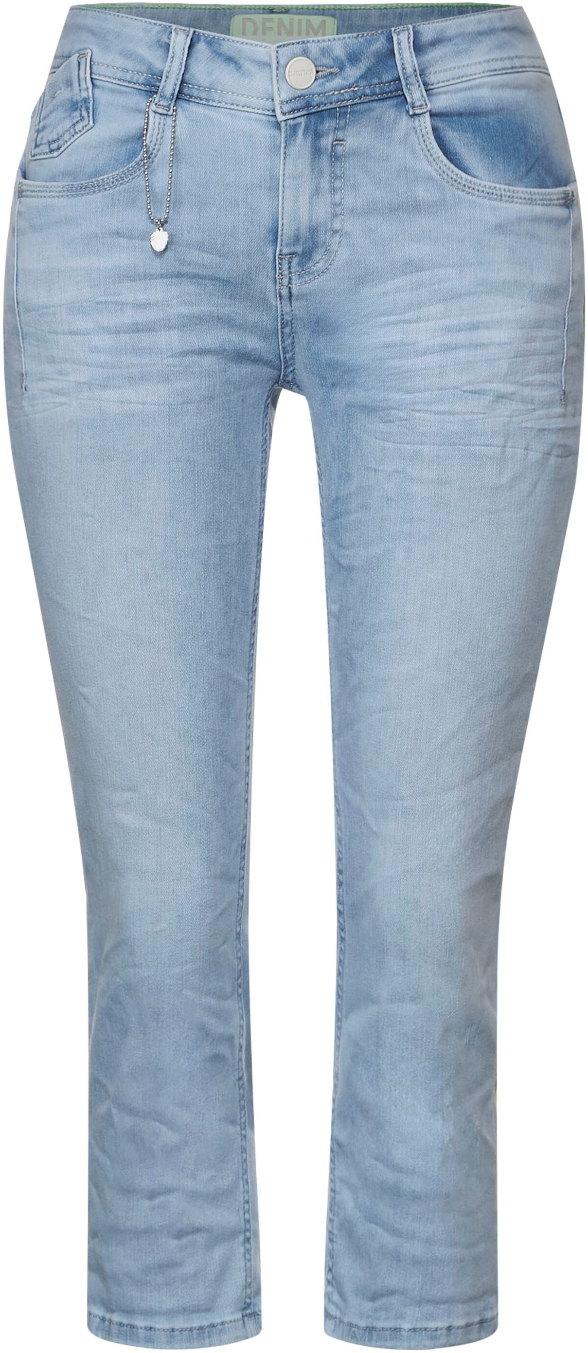 STREET ONE 3/4-Jeans, in hellblauer Waschung mit leichtem Bleaching günstig online kaufen