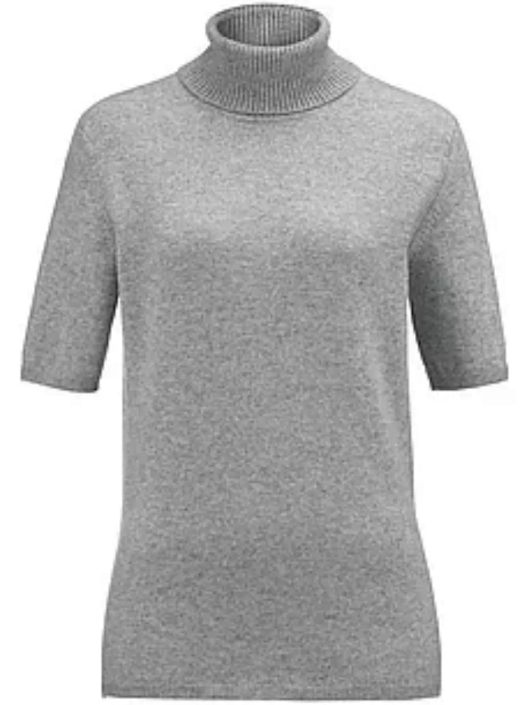 Rollkragen-Pullover aus 100% Premium-Kaschmir Peter Hahn Cashmere grau günstig online kaufen