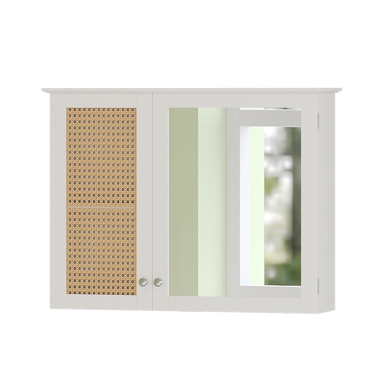 Vicco Badspiegelschrank Rosario Weiß 68 x 49 cm mit 2 Türen günstig online kaufen