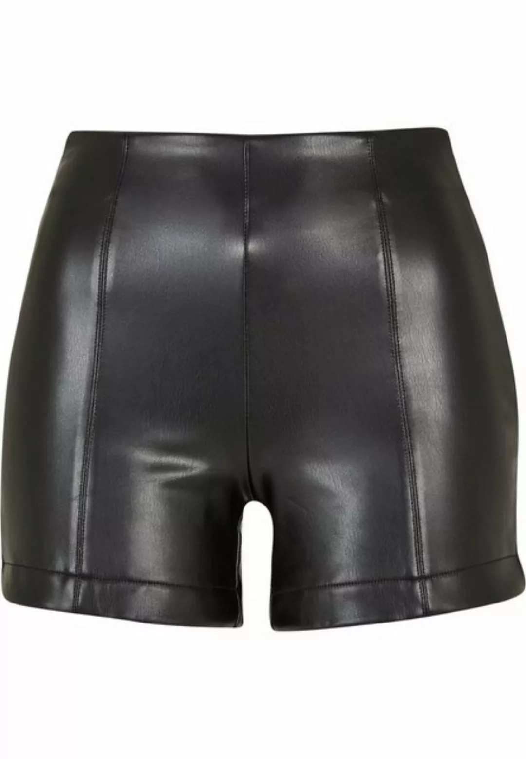 URBAN CLASSICS Stoffhose Damen Ladies Synthetic Leather Shorts (1-tlg) günstig online kaufen