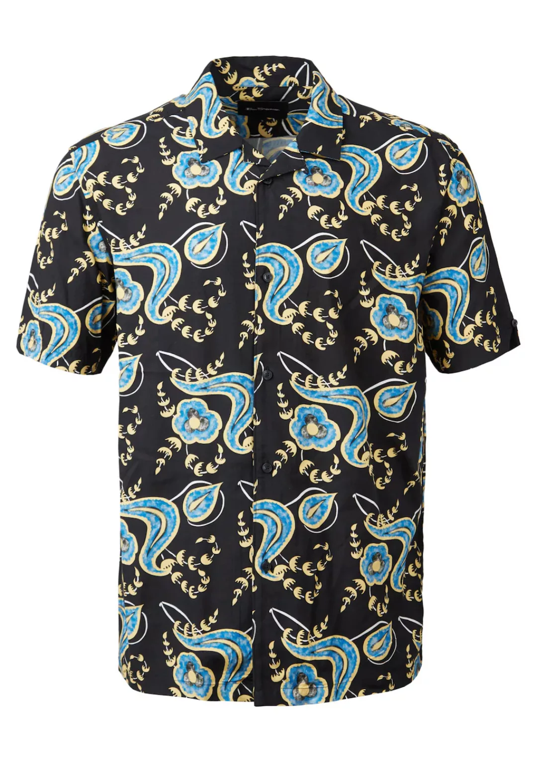 Ben Sherman Kurzarmhemd "Block Floral Print Shirt", Branded Flag Label günstig online kaufen