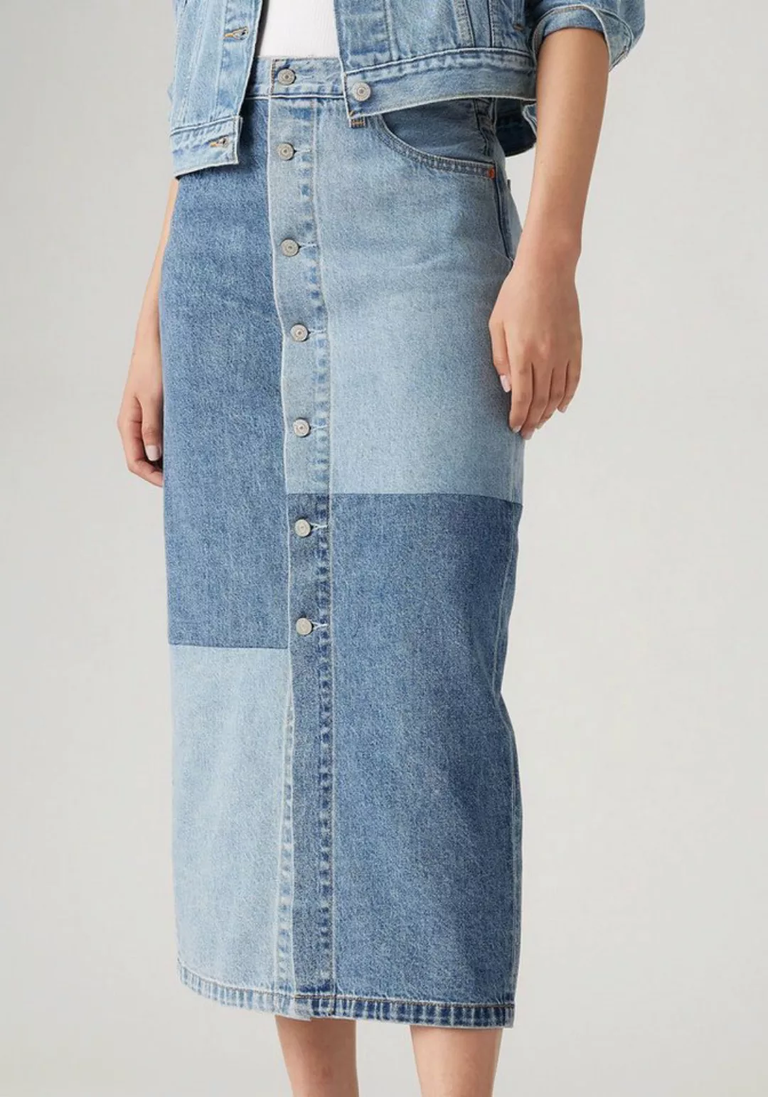 Levi's® Midirock BUTTON MIDI SKIRT PAT mit Knopfleiste günstig online kaufen