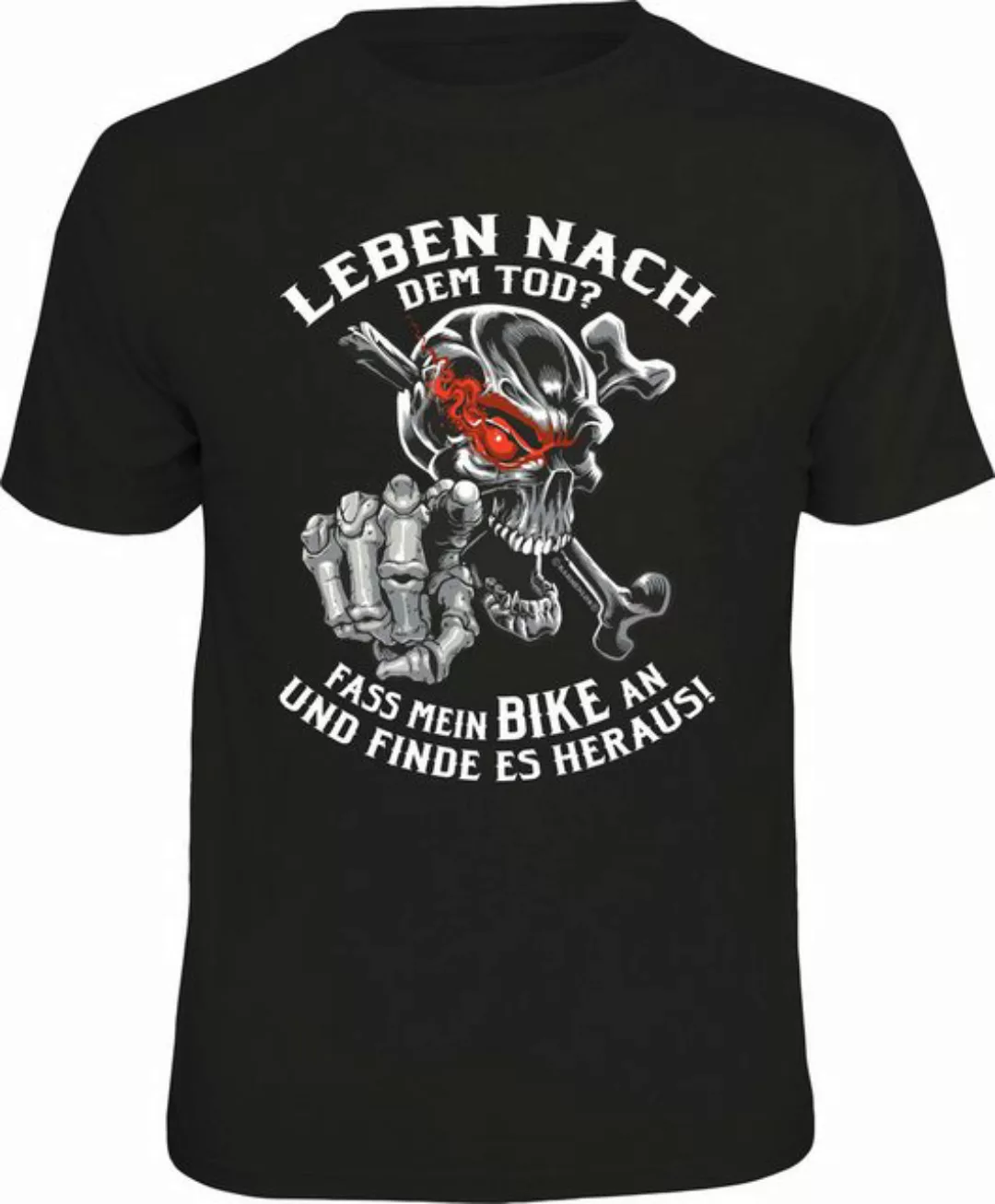 RAHMENLOS® T-Shirt Leben nach dem Tod? Fass mein Bike an ... günstig online kaufen