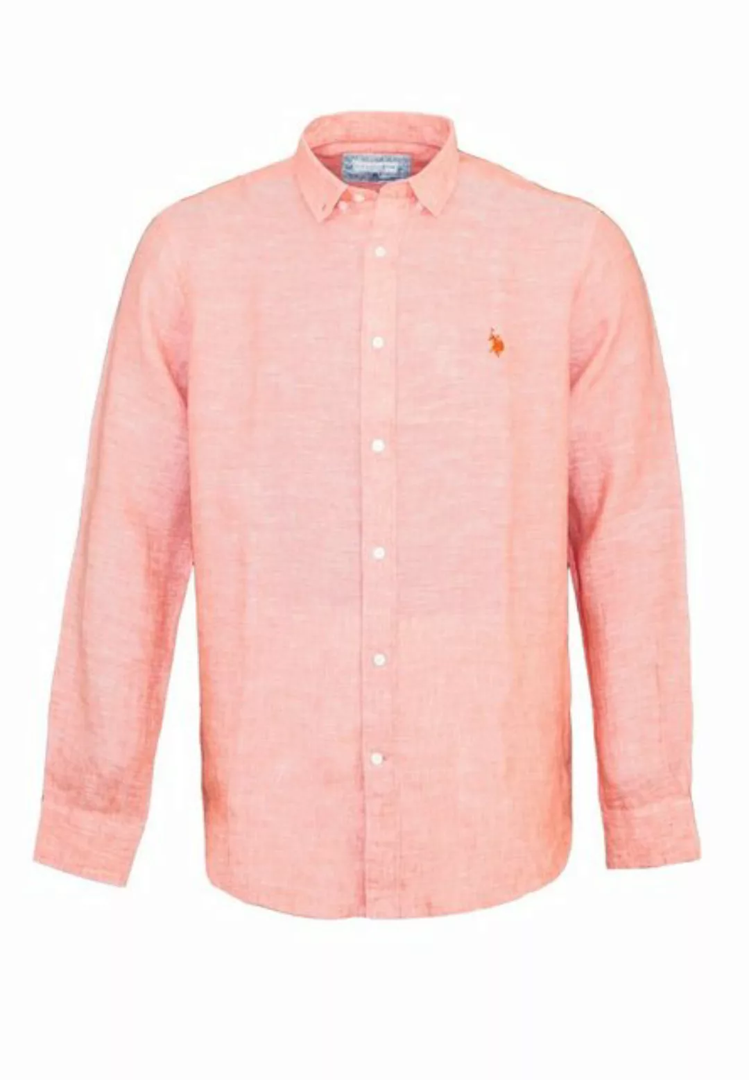 U.S. Polo Assn Langarmhemd Hemd Leinenhemd Button Down Linenshirt günstig online kaufen