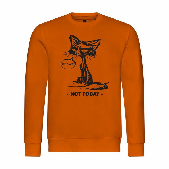 deinshirt Rundhalspullover Herren Sweatshirt Katze not today Mit Print Moti günstig online kaufen