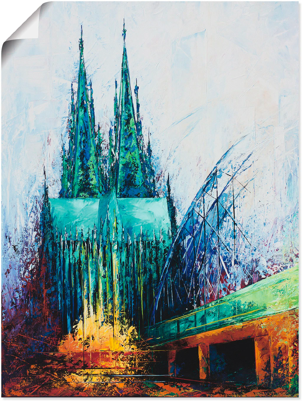 Artland Wandbild "Kölner Dom", Deutschland, (1 St.), als Leinwandbild, Post günstig online kaufen