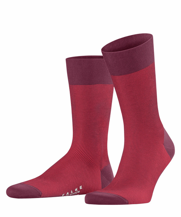 FALKE Fine Shadow Herren Socken, 43-44, Rosa, Rippe, Baumwolle, 13141-84090 günstig online kaufen