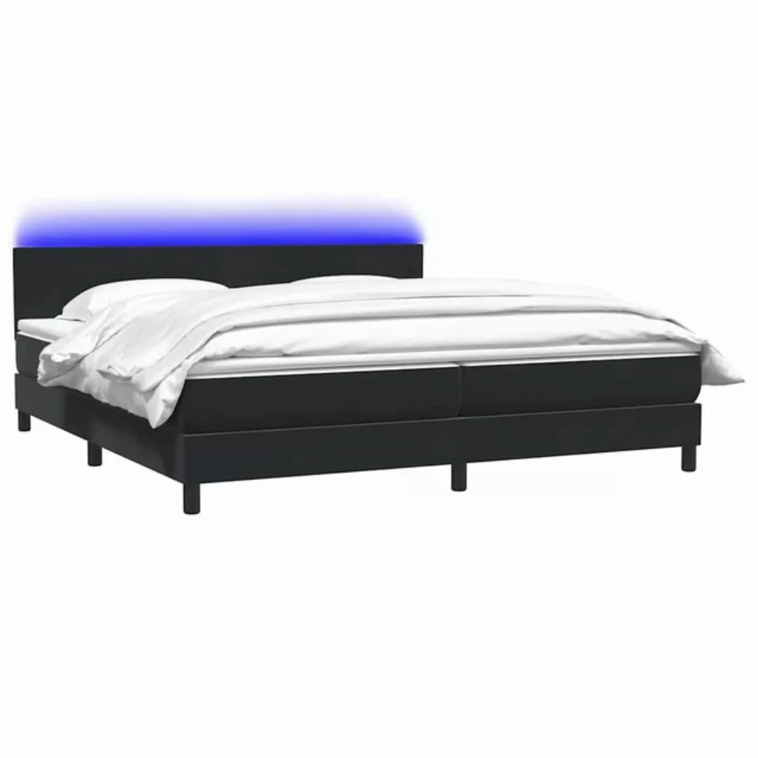 vidaXL Bett Boxspringbett mit Matratze Schwarz 200x210 cm Samt günstig online kaufen