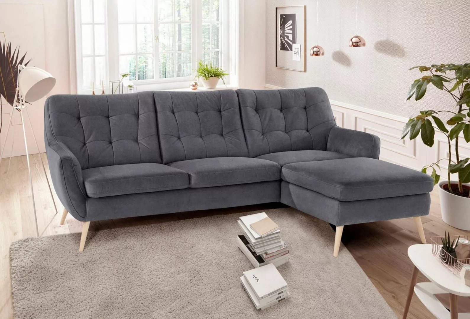 exxpo - sofa fashion Ecksofa Nappa, kompakt und komfortabel, bequem, zeitlo günstig online kaufen