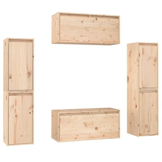 vidaXL TV-Schrank TV-Schränke 6 Stk Massivholz Kiefer Lowboard Lowboard günstig online kaufen