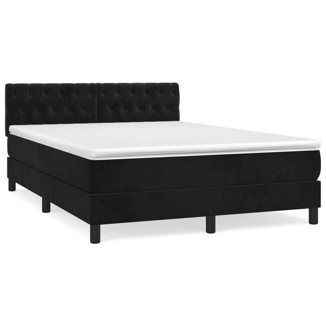 vidaXL Boxspringbett Bett Boxspringbett mit Matratze Samt (140 x 200 cm, Sc günstig online kaufen